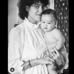 NEW Bianca Balti THE NICHOLS Dress White Stripe Dot